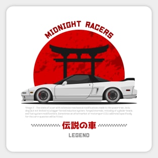 Midnight Racer White NSX JDM Sticker